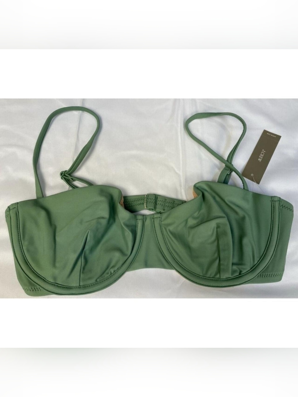 J. Crew Green Balconette Underwire Bikini Top